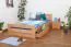 Buche Stauraumbett 140 x 200 cm Natur Abbildung