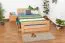 Bett Buche massiv 140 x 200 cm Natur Abbildung