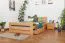 Bett Buche 140 x 200 cm Natur Abbildung