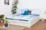 Buche Bett 180 x 200 cm Weiß Abbildung