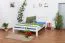 Bett 160 x 200 cm Buche Weiß Abbildung