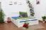 Buche Schubladenbett 160 x 200 cm Weiß Abbildung