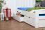 Schubladenbett 160 x 200 cm Buche massiv Weiß Abbildung