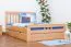 Holz Stauraumbett 140 x 200 cm Buche massiv Natur Abbildung