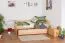 Holz Stauraumbett 90 x 200 cm Buche massiv Natur Abbildung