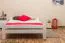 Bett Kiefer massiv 160 x 200 cm Weiß Abbildung