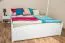 Bett Kiefer 180 x 200 cm Weiß Abbildung