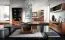 Kommode "Lopar" 10, Farbe: Nuss / Schwarz, teilmassiv - Abmessungen: 63 x 182 x 51 cm (H x B x T)