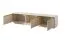 TV-Board / TV-Unterschrank mit drei Türen Finghall 02, Farbe: Beige, hängend montierbar, Soft-Close-Funktion, 1,8 Meter breit, Front: gerillt, für Wohnzimmer