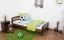 Kinderbett / Jugendbett Kiefer Vollholz massiv Nussfarben A6, inkl. Lattenrost - Abmessung 90 x 200 cm