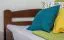 Einzelbett / Gästebett"Easy Premium Line" K4, 120 x 200 cm Buche Vollholz massiv dunkelbraun lackiert
