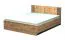 Doppelbett Trevalli 26 mit aufklappbarem Lattenrost und Stauraum, Farbe: Eiche / Schwarz - Liegefläche: 160 x 200 cm (B x L)