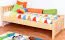 Kinderbett 80 x 200 cm | Massivholz: Kiefer | Natur Lackiert Abbildung