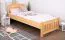 Kinderbett 90 x 200 cm | Massivholz: Kiefer | Natur Lackiert Abbildung