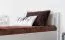 Bettrahmen für Kinder / Kinderbett 80 x 200 cm | Massivholz: Buche | Weiß Lackiert Abbildung