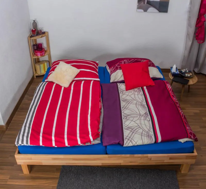 Kernbuche Futonbett 200 x 200 cm geölt Abbildung