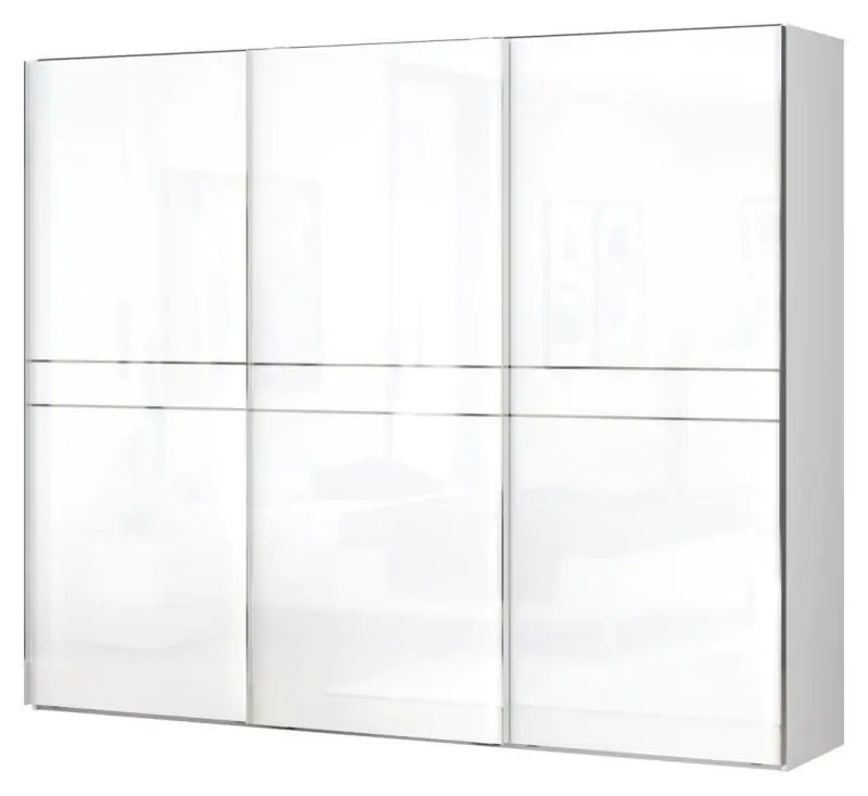 272 cm breiter Kleiderschrank mit 3 Türen | Farbe: Weiß Abbildung