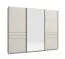 Kleiderschrank | 3-türig | 1 Spiegeltür | Farbe: Kaschmir | 3 Kleiderstangen | Maße: 167 x 61 x 217 cm | Schiebetürenschrank | sehr breit | 3 Fächer