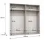 Drehtürenschrank mit 2 Meter breite Korab 32, Farbe: Kaschmir, vier Türen, Soft-Close-Funktion, zwei Fächer, Griffe: Kaschmir, zwei Kleiderstangen, Kleiderschrank