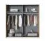 Kleiderschrank | Farbe: Eiche Artisan | breit | 1 Spiegeltür | Schiebetürenschrank | Maße: 220 x 61 x 217,5 cm | ABS-Kanten | 2 Kleiderstangen | 2 Fächer