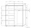Schiebetürenschrank / Kleiderschrank Tabubil 20, Farbe: Wenge / Grau - Abmessungen: 145 x 120 x 41 cm (H x B x T)