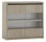 Vitrine Popondetta 15, Farbe: Sonoma Eiche - Abmessungen: 88 x 95 x 38 cm (H x B x T)