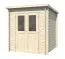 Gartenhaus Landau 19 mm Blockbohlenhaus mit Pultdach inkl. Massivholzdach und Dachpappe, L: 198 x B: 208 cm