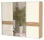 272 cm breiter Kleiderschrank mit 9 Fächern und 3 Türen | Farbe: Beige Abbildung