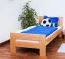 Bettrahmen für Kinder / Kinderbett 90 x 200 cm | Massivholz: Buche | Natur Lackiert | besonders hohe Qualität Abbildung