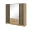 Kleiderschrank mit Spiegel Leeds 12, Farbe: Eiche Artisan - Abmessungen: 200 x 206 x 51 cm (H x B x T)