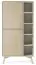 Regal mit genügend Stauraum Crewe 11, Farbe: Beige / Eiche - Abmessungen: 160 x 80 x 38 cm (H x B x T)