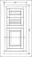 Sideboard "Kilkis" Kiefer weiß 103 - 118 x 55 x 42 cm (H x B x T)