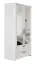 Drehtürenschrank / Kleiderschrank Barrameda 02, Farbe: Weiß - Abmessungen: 220 x 117 x 58 cm (H x B x T)