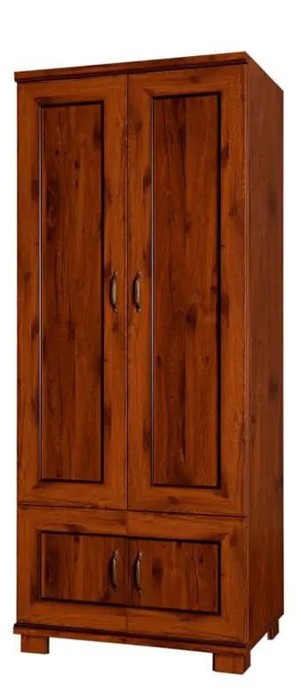 80 cm breiter Kleiderschrank mit 4 Türen | Farbe: Braun Abbildung
