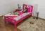 Kinderbett / Jugendbett "Easy Premium Line" K8, Buche Vollholz massiv rosa lackiert - Liegefläche: 90 x 200 cm