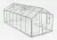 Gewächshaus - Glashaus Radicchio L11, Wände: 4 mm gehärtetes Glas, Dach: 6 mm HKP mehrwandig, Grundfläche: 11,00 m² - Abmessungen: 500 x 220 cm (L x B)