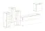 Wohnwand im eleganten Design Balestrand 194, Farbe: Schwarz - Abmessungen: 160 x 330 x 40 cm (H x B x T), mit Push-to-open Funktion