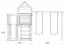 Spielturm S1A inkl. Wellenrutsche, Doppelschaukel-Anbau, Balkon, Sandkasten und Rampe - Abmessungen: 400 x 450 cm (B x T)