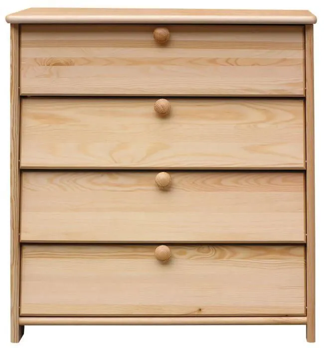 Schuhkipper Kiefer Holz massiv, Farbe: Natur 80x72x40 cm, Schuhschrank Schuhkommode Abbildung