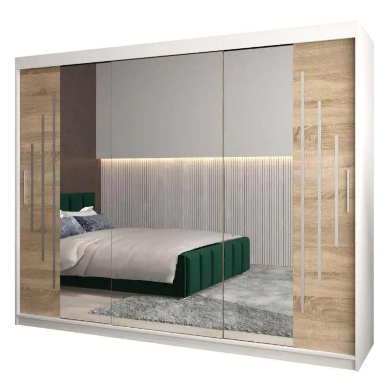 Schlafzimmer - Kleiderschrank mit Spiegel Abbildung