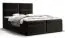 Schlichtes Doppelbett mit weichen Veloursstoff Pirin 37, Farbe: Schwarz - Liegefläche: 160 x 200 cm (B x L)