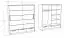 Schiebetürenschrank / Kleiderschrank Sidonia 09, Farbe: Eiche weiß / Anthrazit - Abmessungen: 220 x 200 x 62 cm (H x B x T)