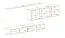 Wohnwand im eleganten Design Balestrand 263, Farbe: Weiß / Grau - Abmessungen: 150 x 340 x 40 cm (H x B x T), mit 10 Fächern