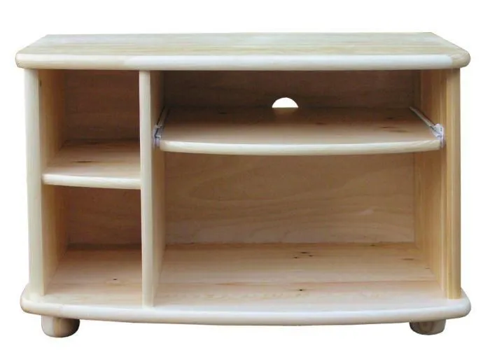 Fernsehtisch Massivholz Farbe: Natur 50x77x40 cm  Abbildung