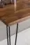 Bürotisch mit großzügiger Tischplatte, Farbe: Sheesham / Schwarz - Abmessungen: 76 x 60 x 130 cm (H x B x T), mit 1 Schublade