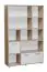 Regal Palpala 04, Farbe: Eiche Sonoma / Weiß - 180 x 117 x 35 cm (H x B x T)
