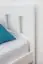 Einzelbett / Gästebett Kiefer Vollholz massiv weiß lackiert A22, inkl. Lattenrost - Abmessung 90 x 200 cm 