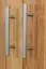 90 cm breiter Kleiderschrank mit 2 Türen, 4 Fächern und 2 Schubladen aus Massiv-Holz | Farbe: Natur | Tiefe: 40 cm Abbildung