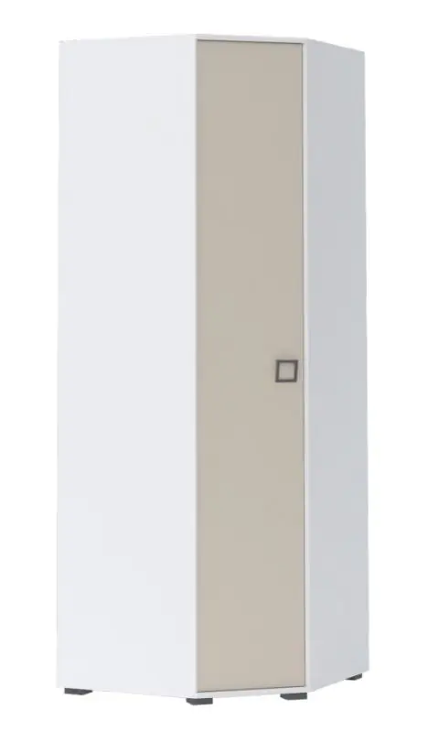 Kleiderschrank / Eckkleiderschrank Kinderzimmer Weiß 236x86x86 cm Abbildung