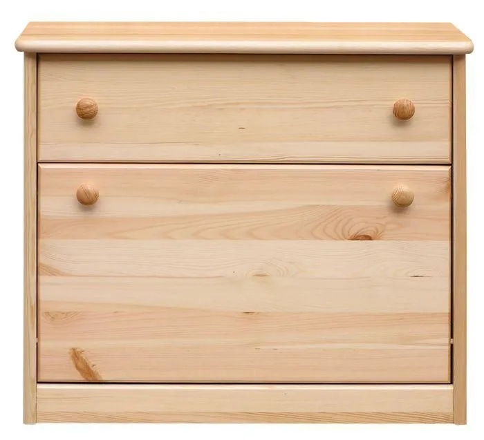 Massivholz-Schuhschrank, Farbe: Natur 62x72x30 cm Abbildung